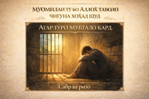 Бо Аллоҳ таъоло чигуна муносибату рафтор хоҳи кард,  ҲАНГОМЕ БАР ТУ МУСИБАТ ВА БАЛОҲО ОМАД? - 13