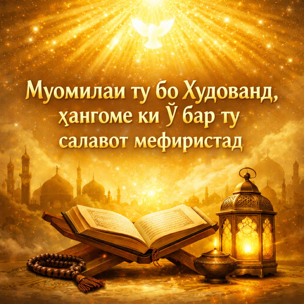 МУОМИЛАИ ТУ БО АЛЛОҲ ТАЪОЛО ЧИГУНА ХОҲАД БУД: ҲАНГОМЕ, КИ БАР ТУ САЛАВОТ ФИРИСТОД?
